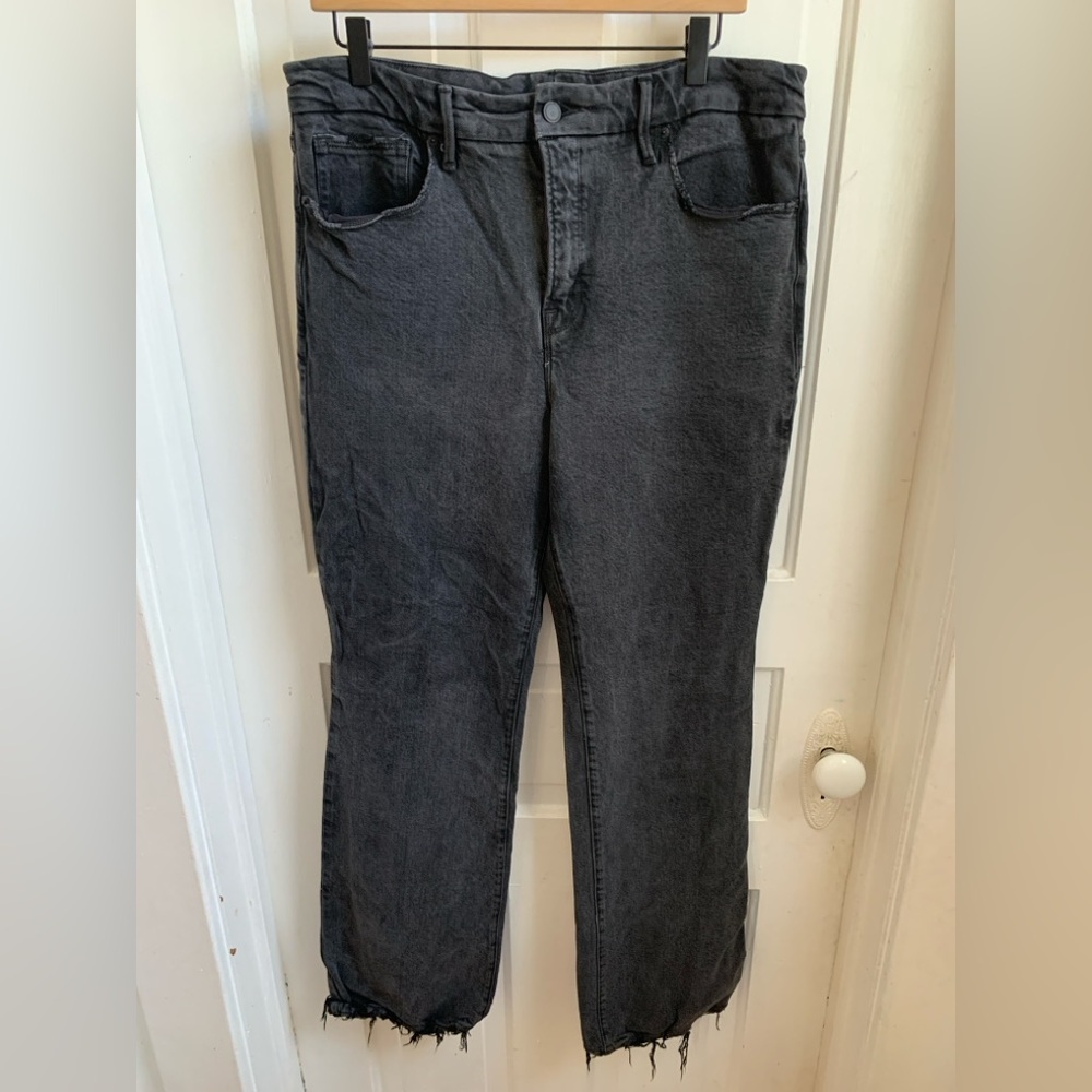 Good American Black Bootcut Jeans Size 14